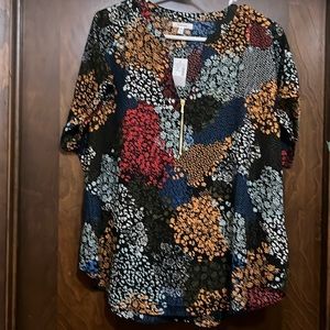 Maurices 1X Women’s Zip Front Blouse